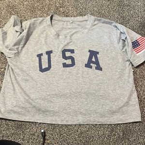 usa cropped shirt